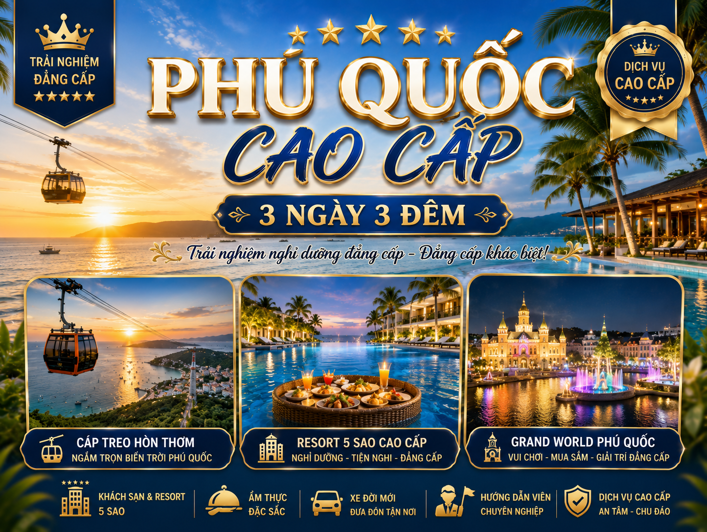 PHÚ QUỐC CAO CẤP 3N3Đ – WINWONDERS – GRAND WORLD